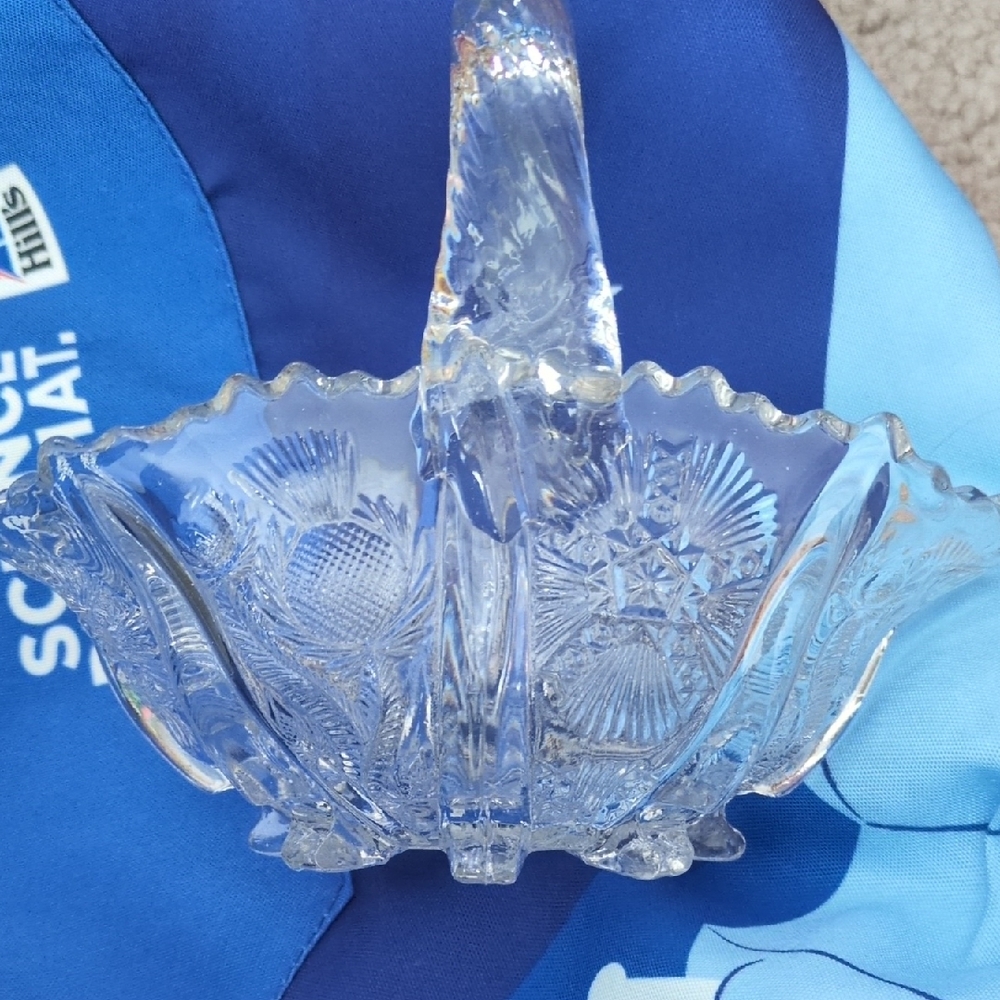 Elegant Clear Glass Basket